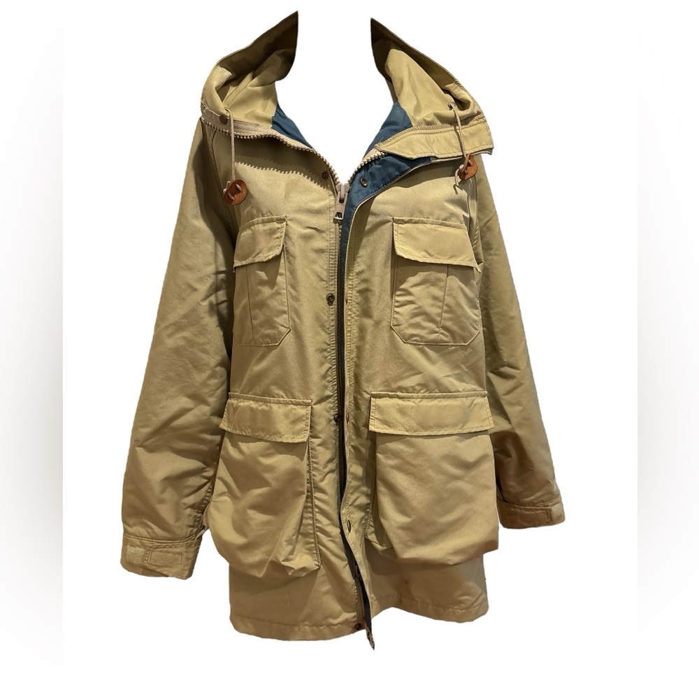 80s LL BEAN BAXTER STATE PARKA HOODED UTILITY JACKET RAIN PROOF LIGHTWEIGHT SZ M - Picture 3 of 10